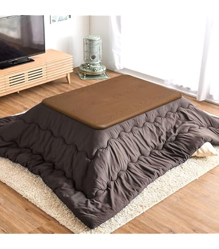 Amazon | [山善] カジュアル こたつ テーブル 幅80cm×奥行60cm 長方形